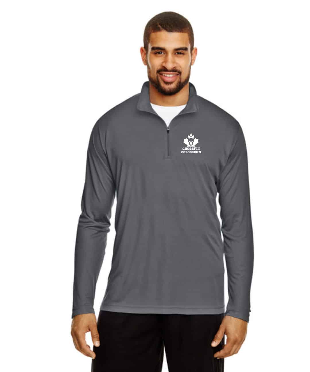 Crossfit Colosseum Mens Graphite Long Sleeve Quarter Zip