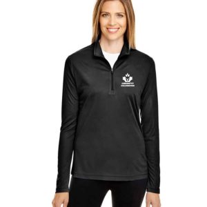 Crossfit Colosseum Ladies Black Long Sleeve Quarter Zip