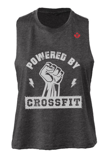 CFC Powered by CrossFit - Ladies' Racerback Cropped Tank - Image 2