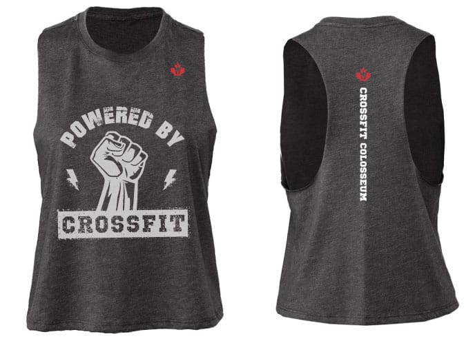 CFC Powered by CrossFit - Ladies' Racerback Cropped Tank - Image 3