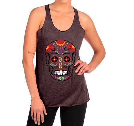 Crossfit Colosseum Skull - Ladies Raceback Tank